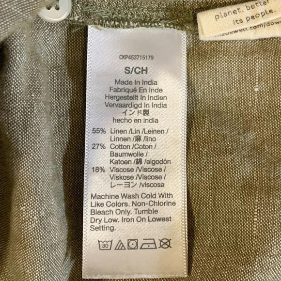 Madewell Women's Linen-Blend Alexandra Button-Front Mini Dress Size S - Picture 8 of 12